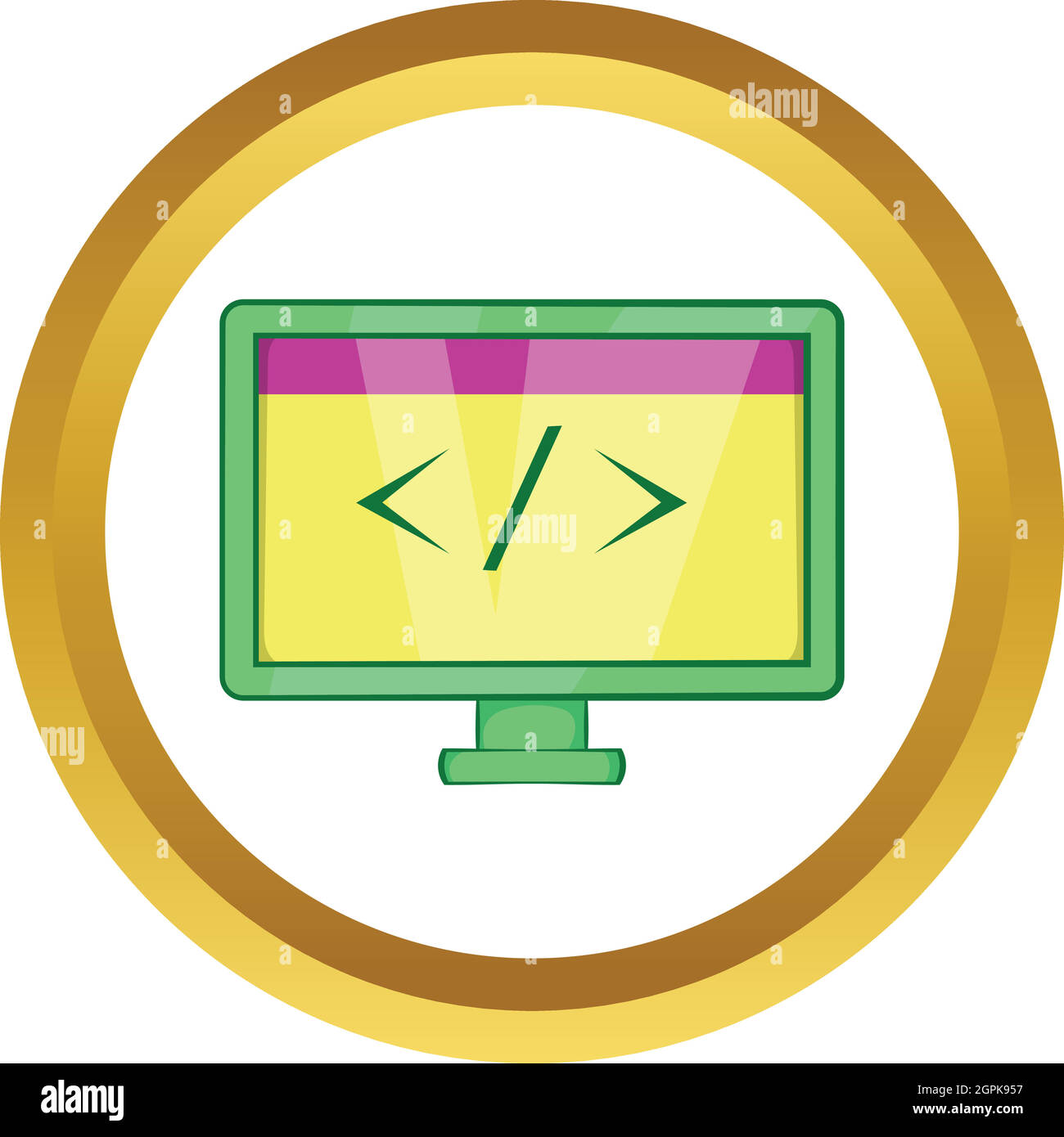 Monitor with sign left right vector icon Stock Vector