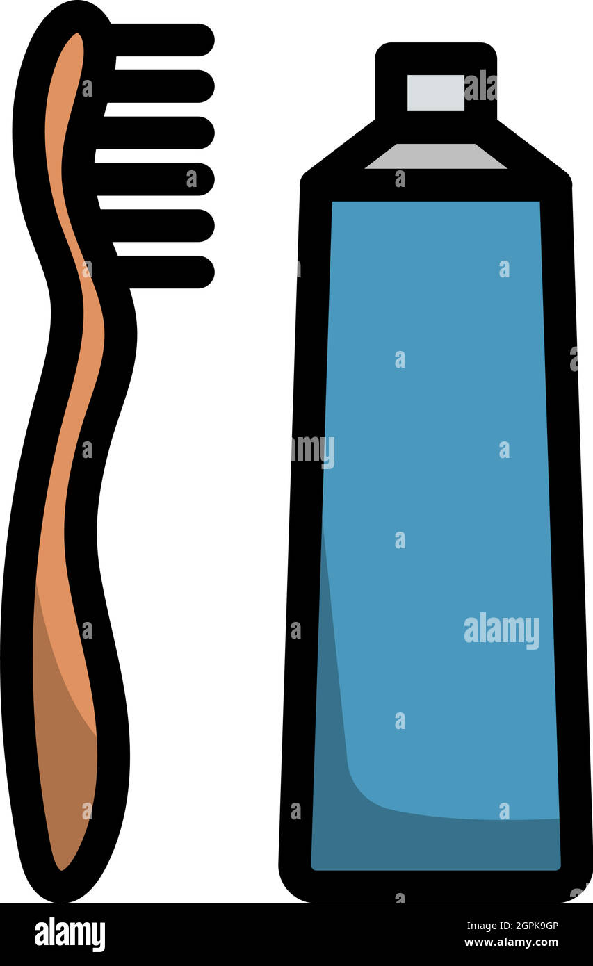 Toothpaste tube color drawing Stock Vector Images - Alamy