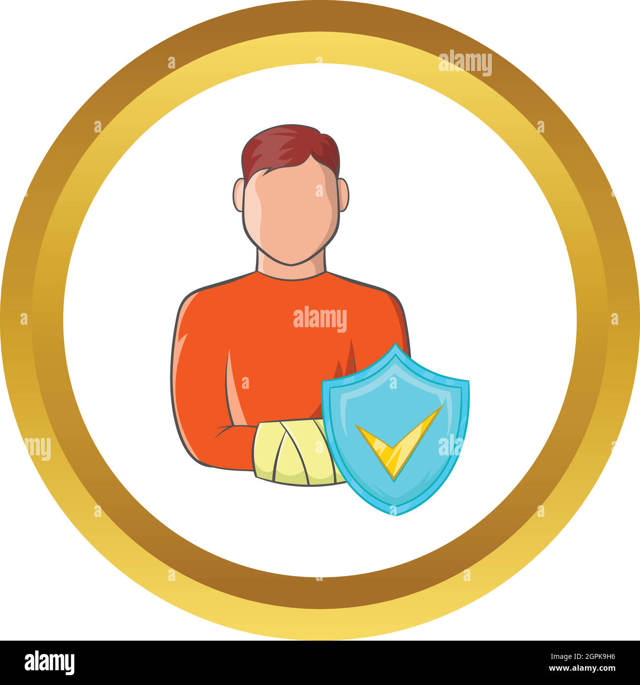 Man with broken arm vector icon Stock Vector Image & Art - Alamy