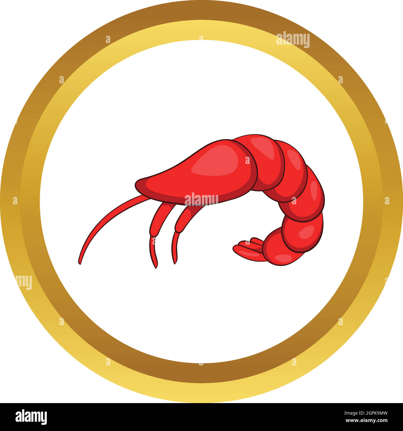 Shrimp vector icon Stock Vector Image & Art - Alamy