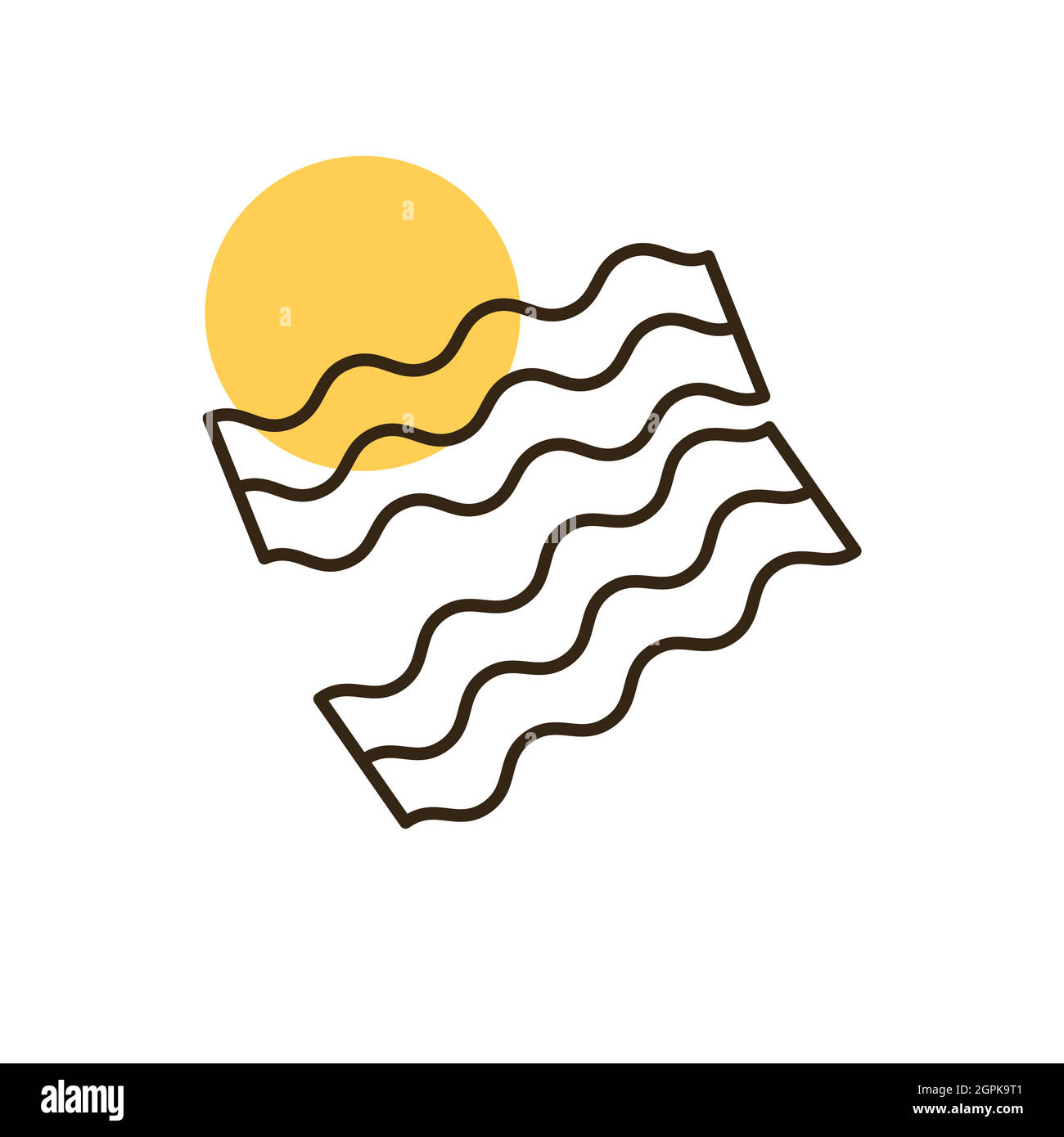 Bacon Strips vector icon. Barbecue and bbq grill Stock Vector