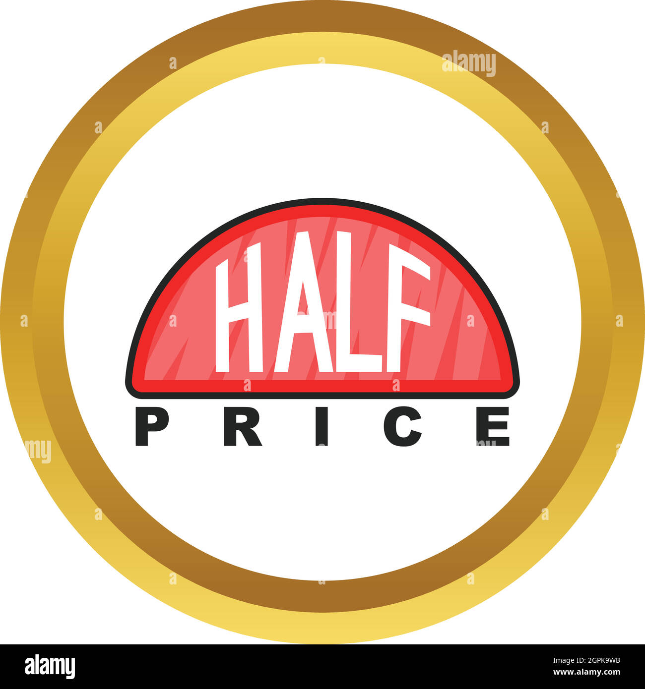 Half price label vector icon Stock Vector