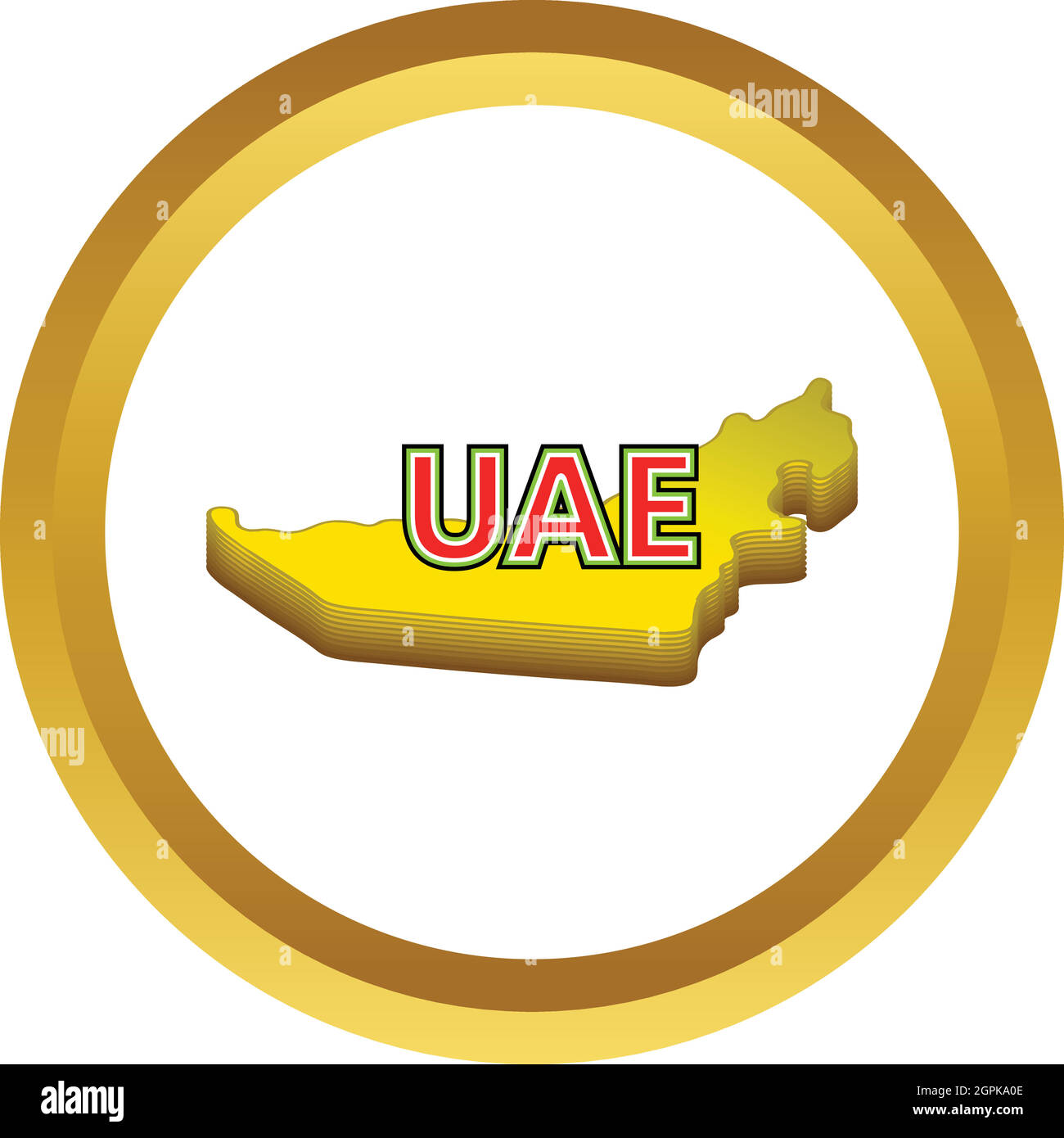 Map of UAE vector icon Stock Vector