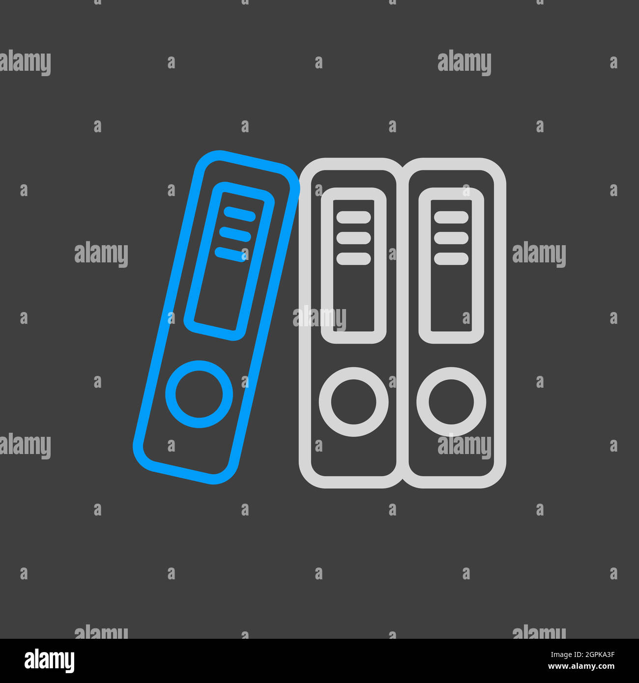 File Folder vector icon isolated on the white Stock Vector