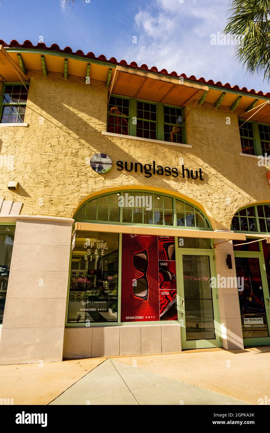 Miami Beach FL USA September 24 2021 Sunglass Hut store
