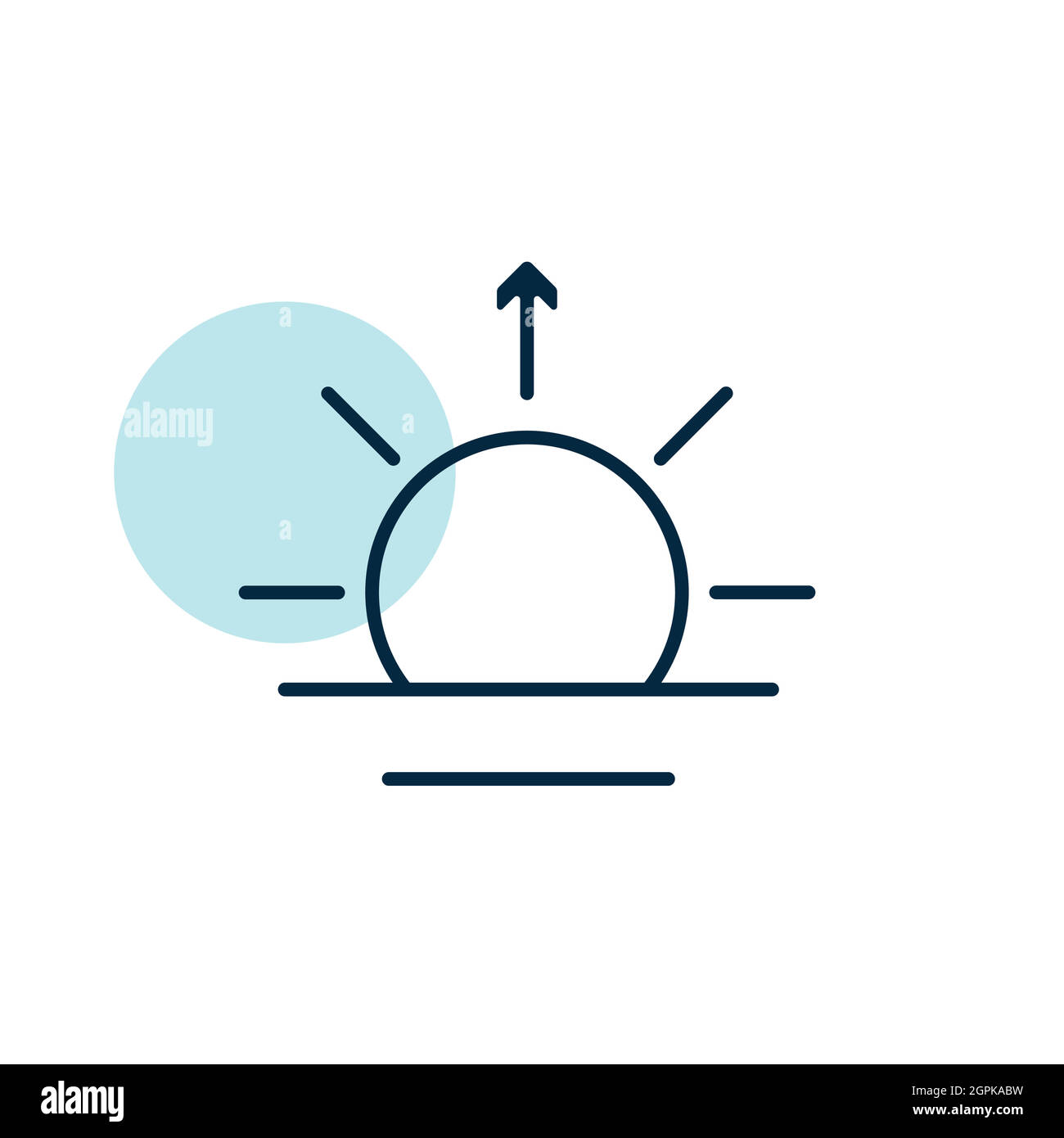 Sunrise vector isolated flat icon. Weather sign Stock Vector Image ...