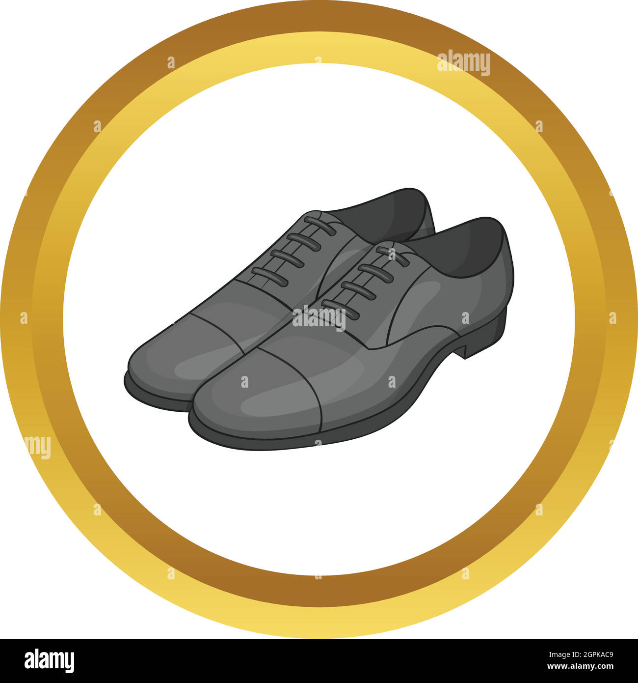Mens classic shoes vector icon Stock Vector