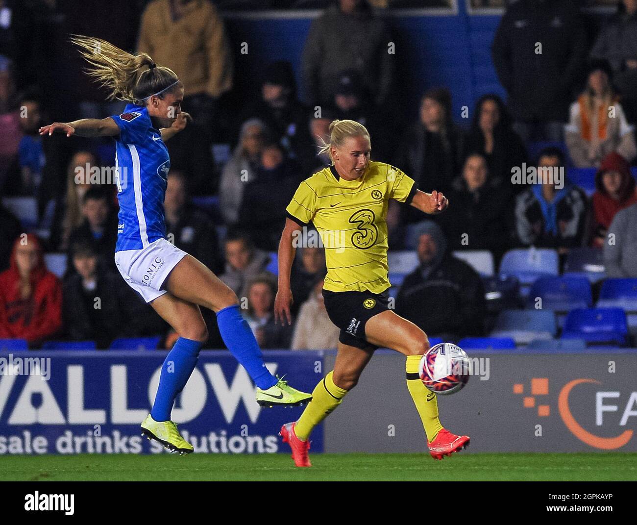 Sophie Ingle (5 Chelsea)  During the Womens 20/21 FA Cup game between Birmingham CIty & Chelsea at St Andrews Trillion Trophy Stadium, England Stock Photo