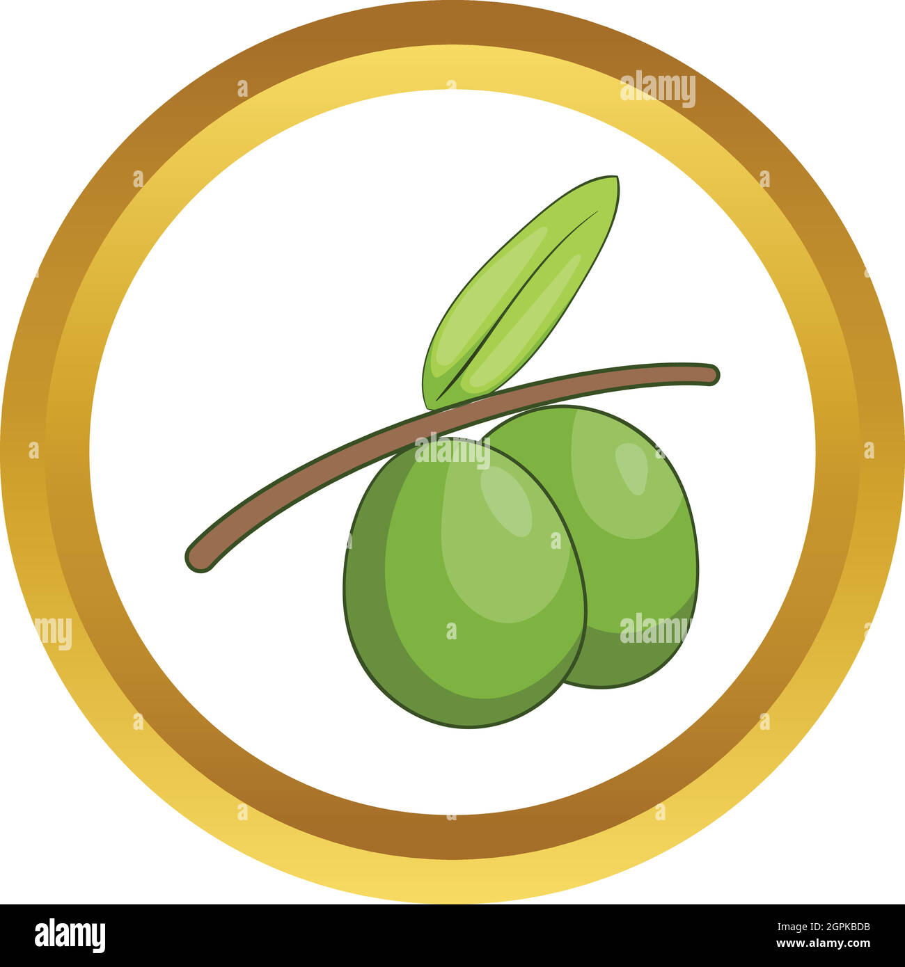Olive branch with green olives vector icon Stock Vector Image & Art - Alamy