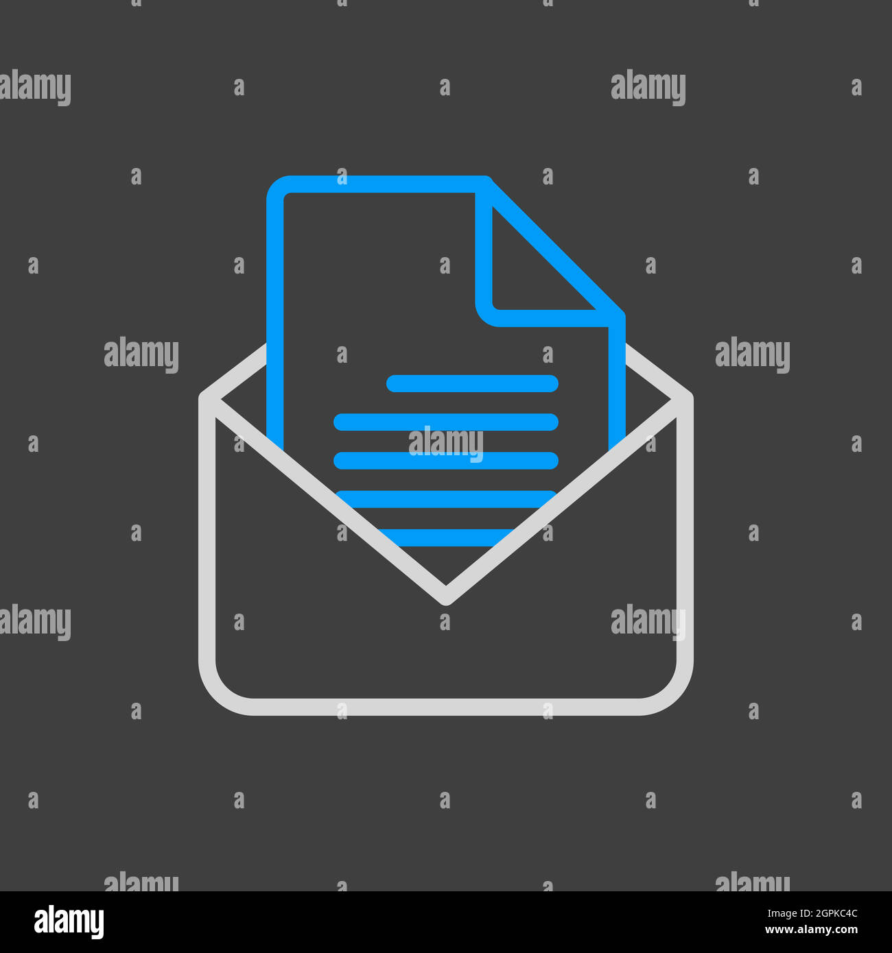 Message vector icon isolated on the white Stock Vector