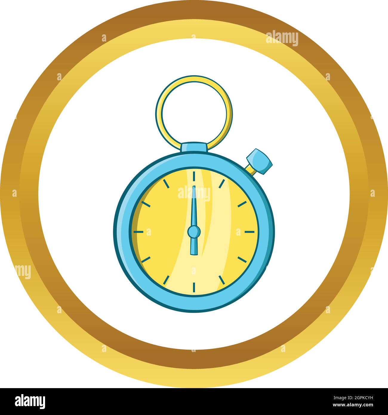 Blue stopwatch vector icon Stock Vector Image & Art - Alamy