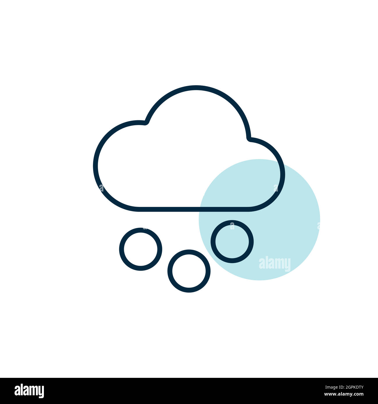 Cloud with snow grain vector icon. Weather sign Stock Vector Image ...