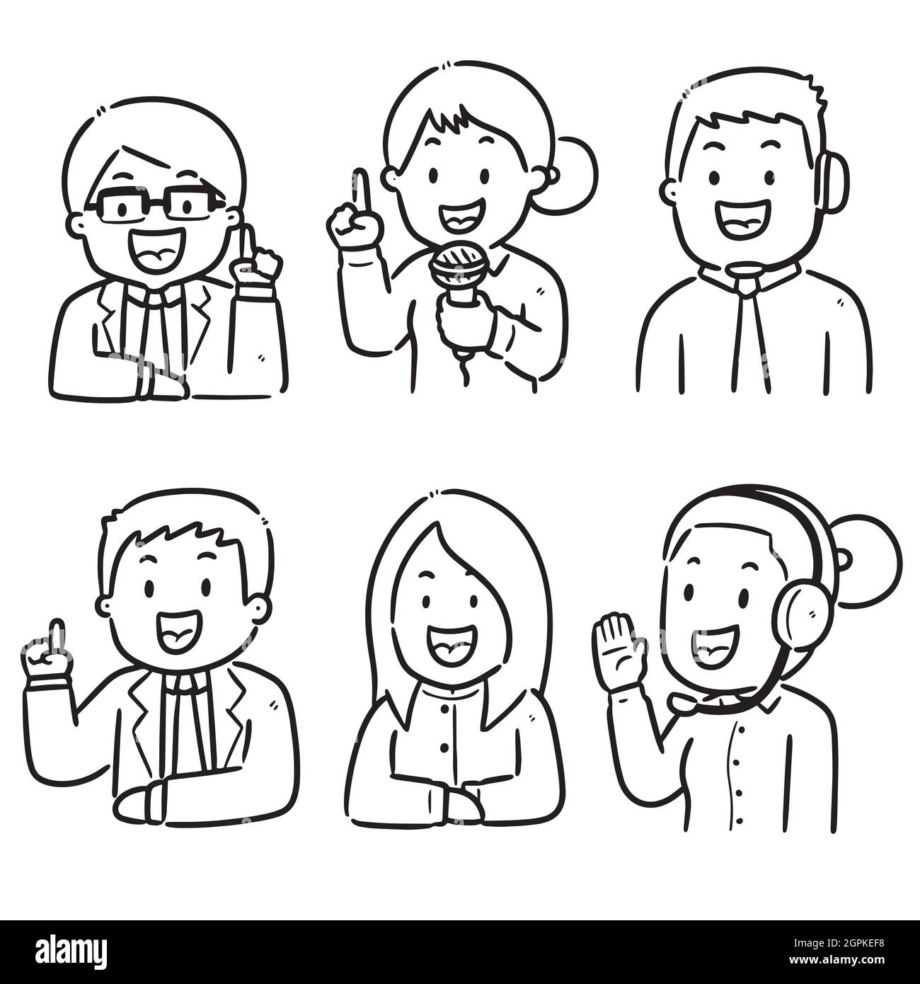 vector set of speaker Stock Vector