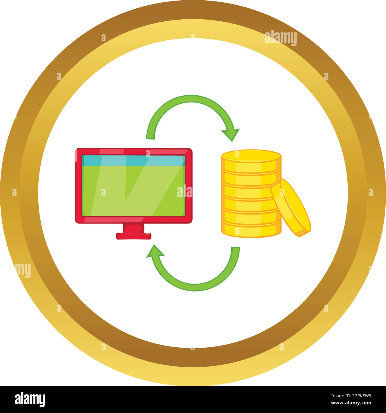 Online earnings vector icon Stock Vector