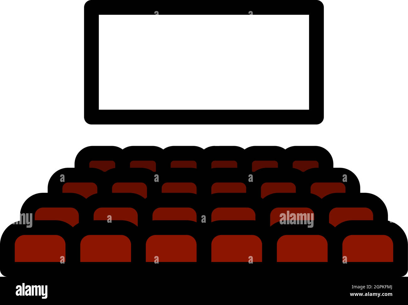 Cinema Auditorium Icon Stock Vector