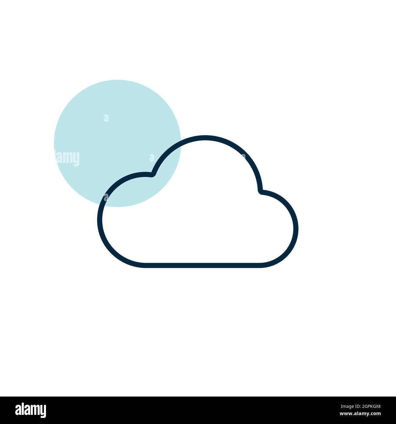 Cloud vector isolated flat icon. Weather sign Stock Vector