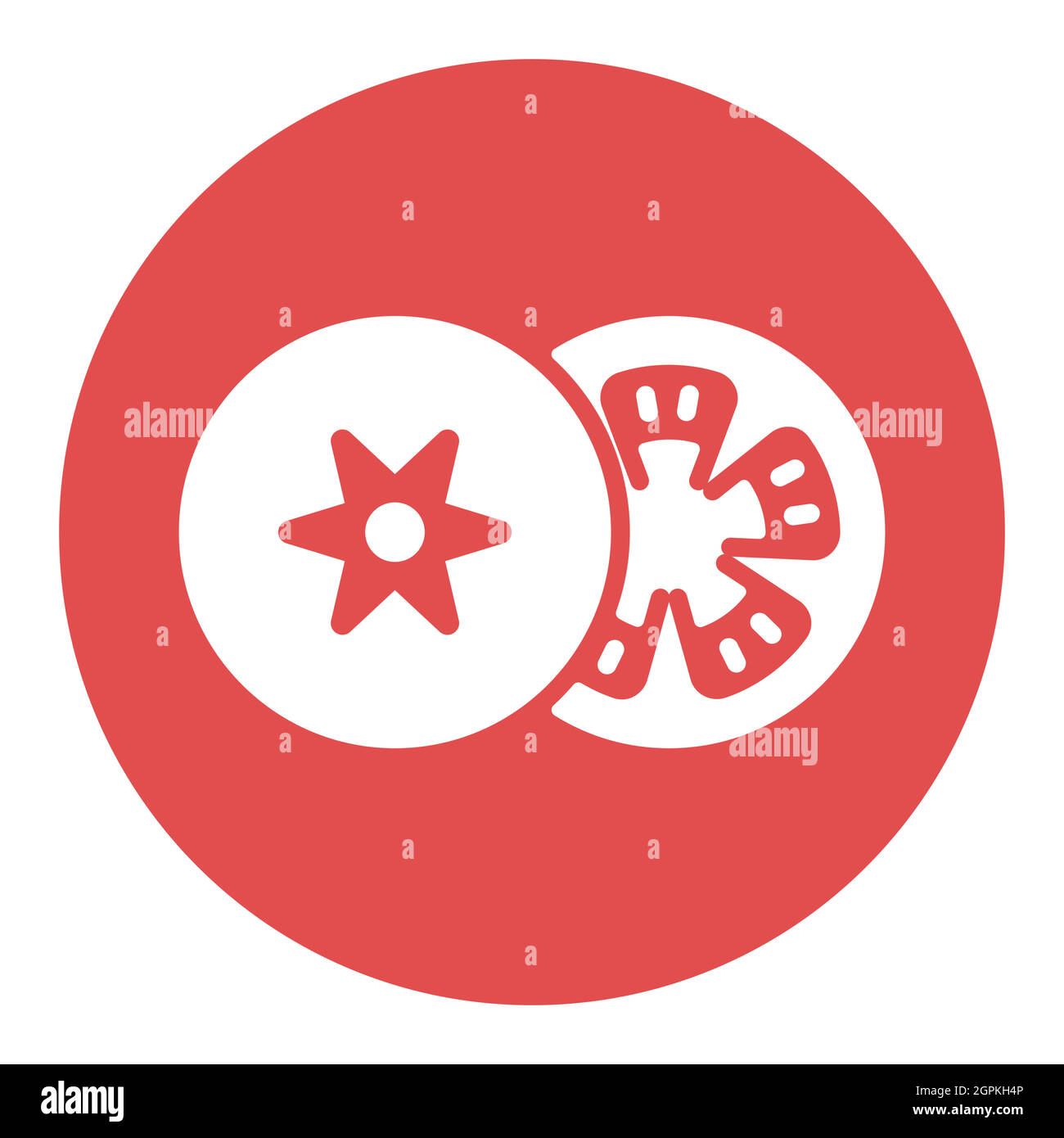 Tomato vector white glyph icon. Vegetable symbol Stock Vector
