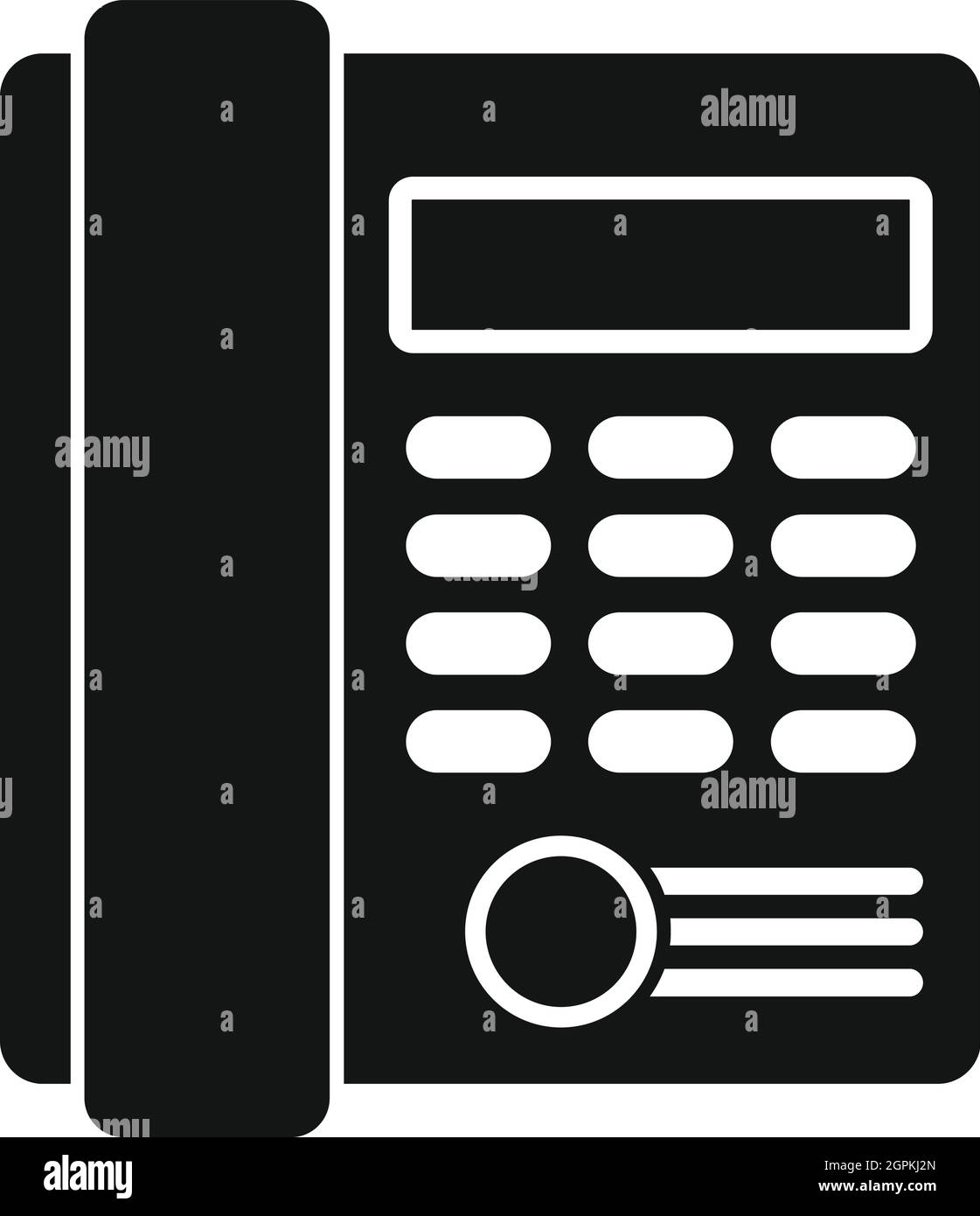 Office business keypad phone icon, simple style Stock Vector Image