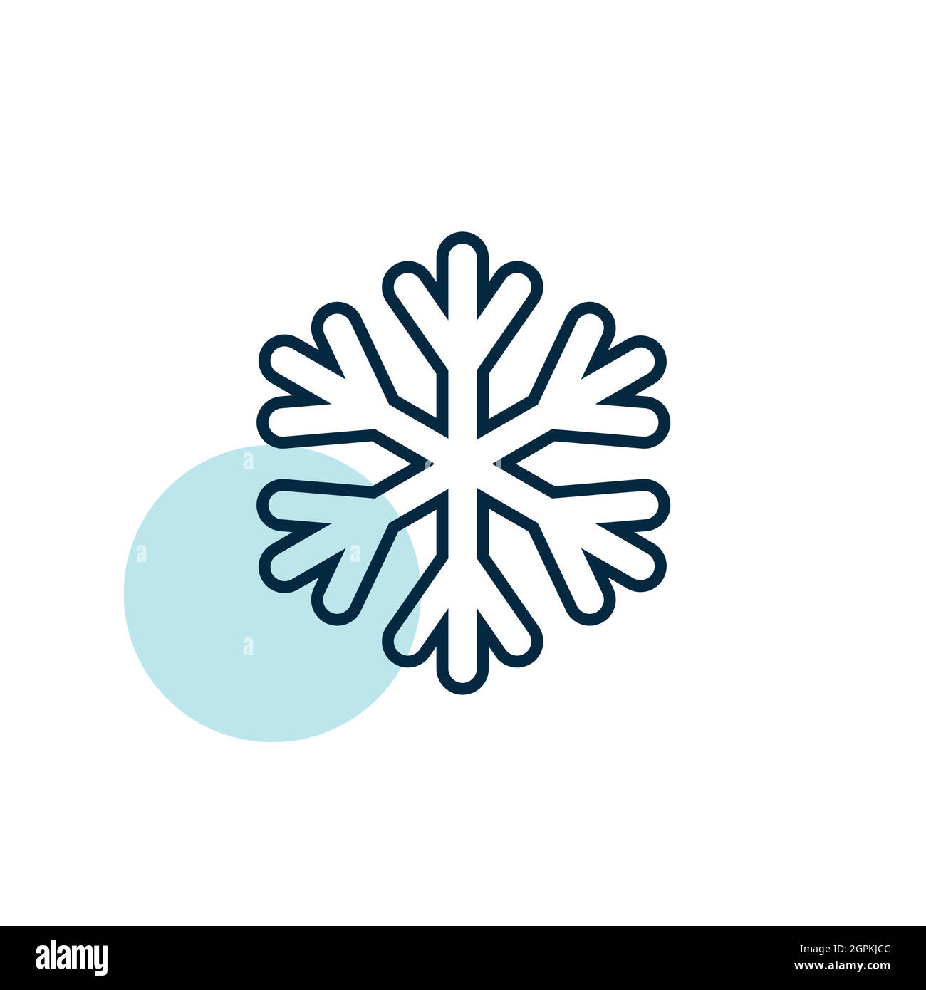 Snowflakes vector isolated flat icon. Weather sign Stock Vector