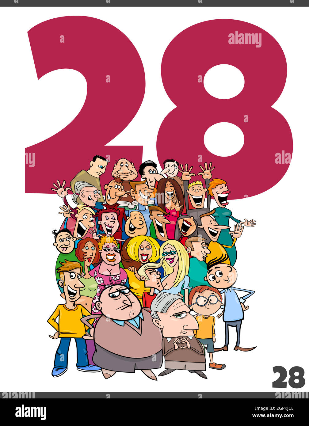 Number twenty eight Stock Vector Images - Alamy