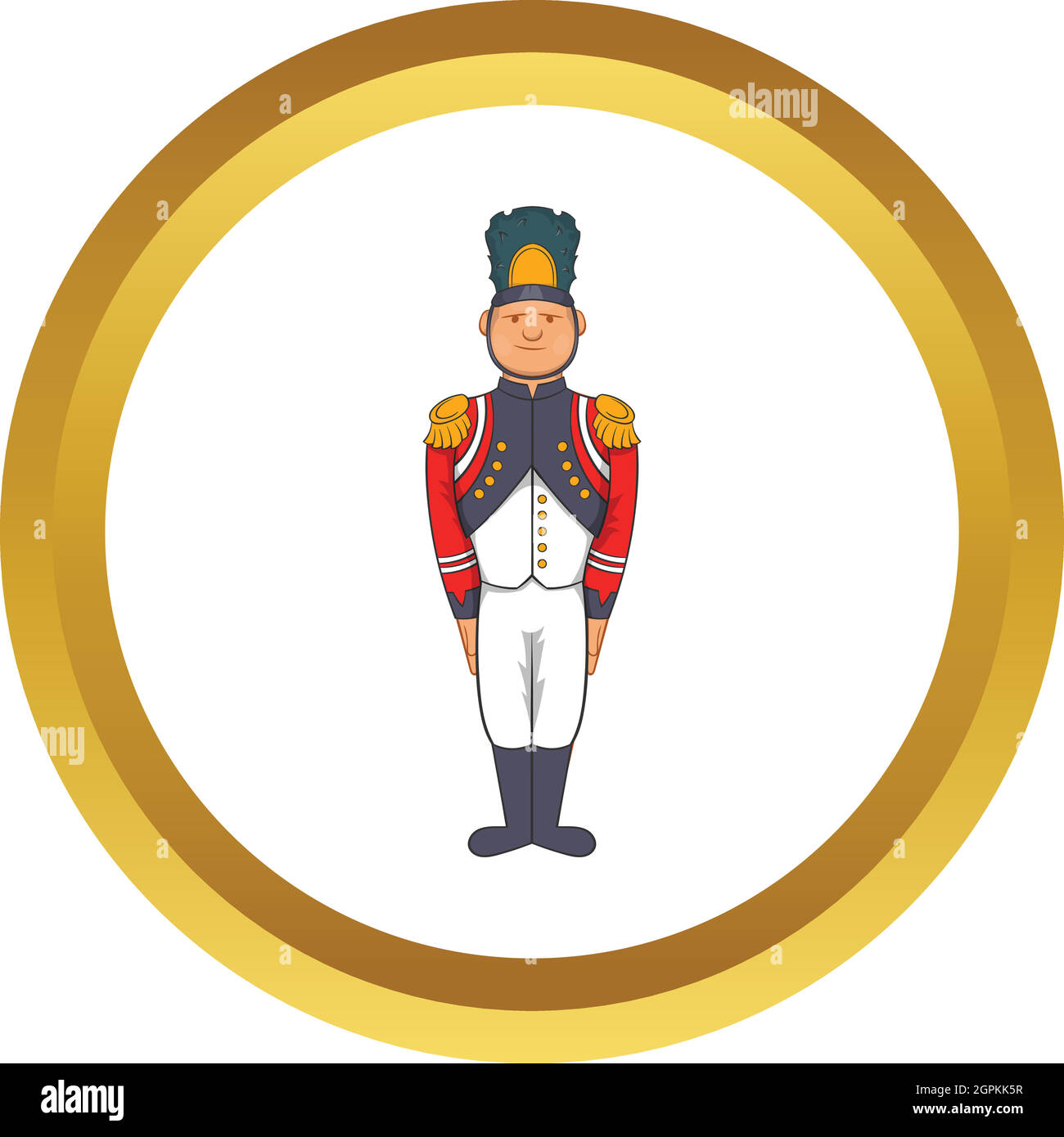 French Army soldier in uniform vector icon Stock Vector