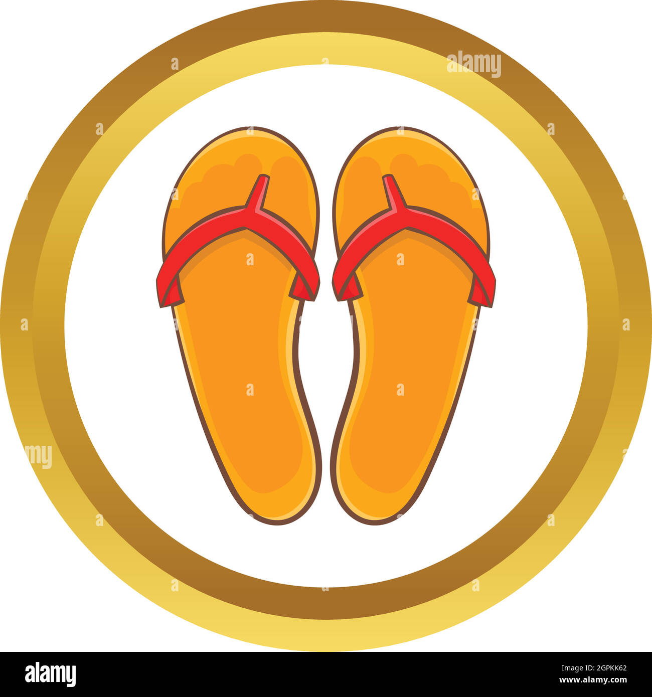 Flips flops vector icon Stock Vector