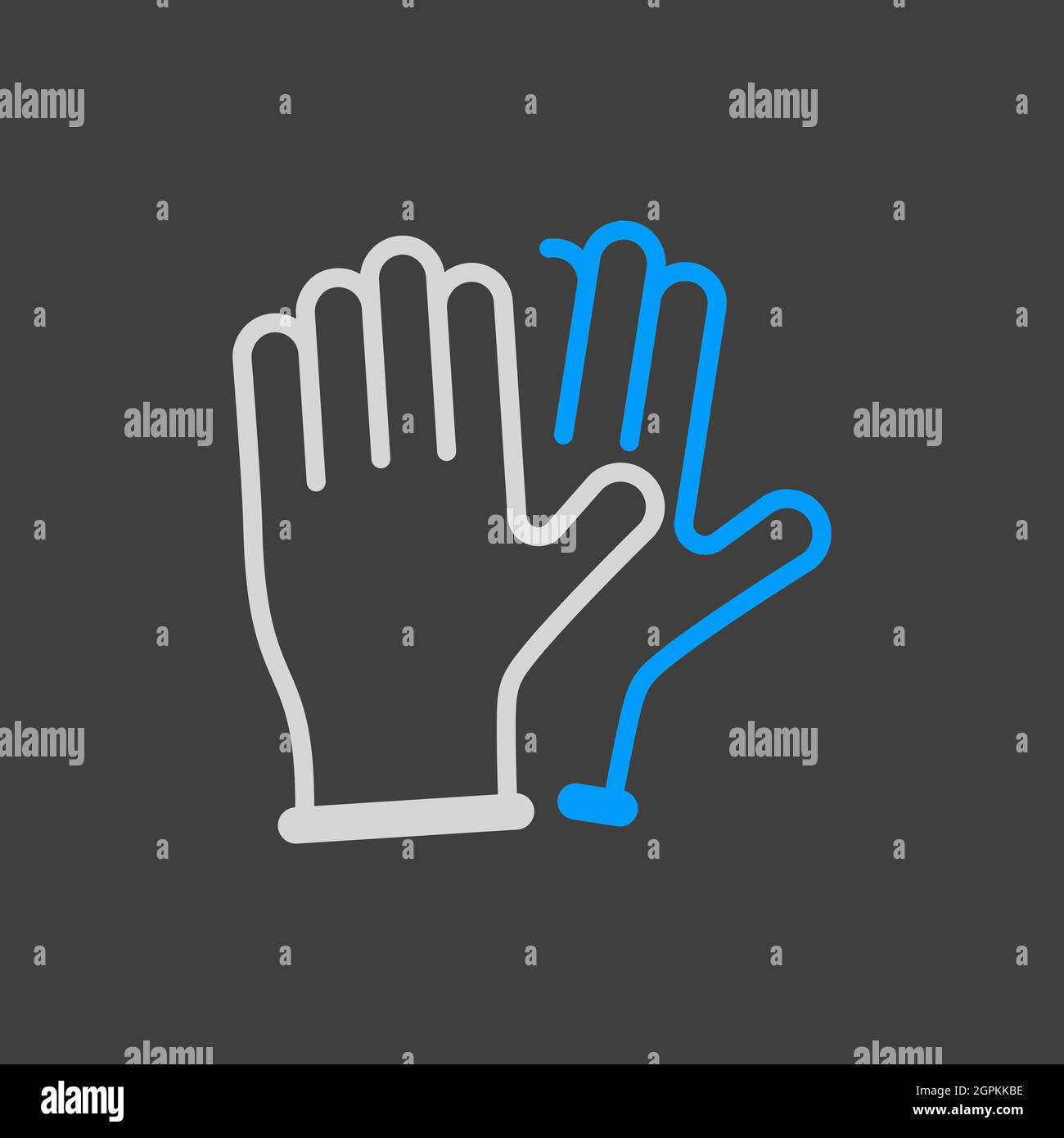 Medical protective rubber gloves vector flat icon Stock Vector