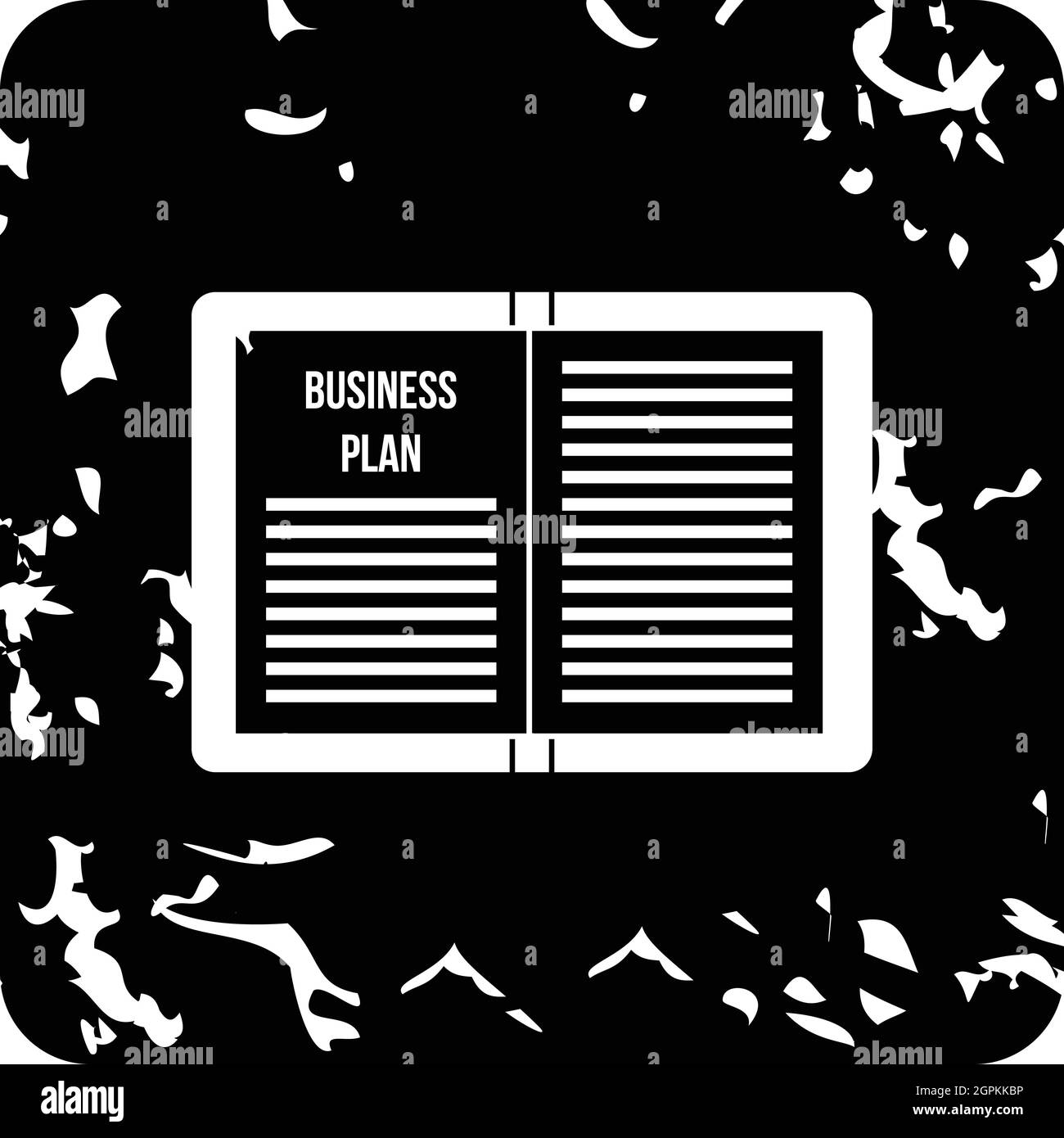 Business Plan Icon Grunge Style Stock Vector Image Art Alamy