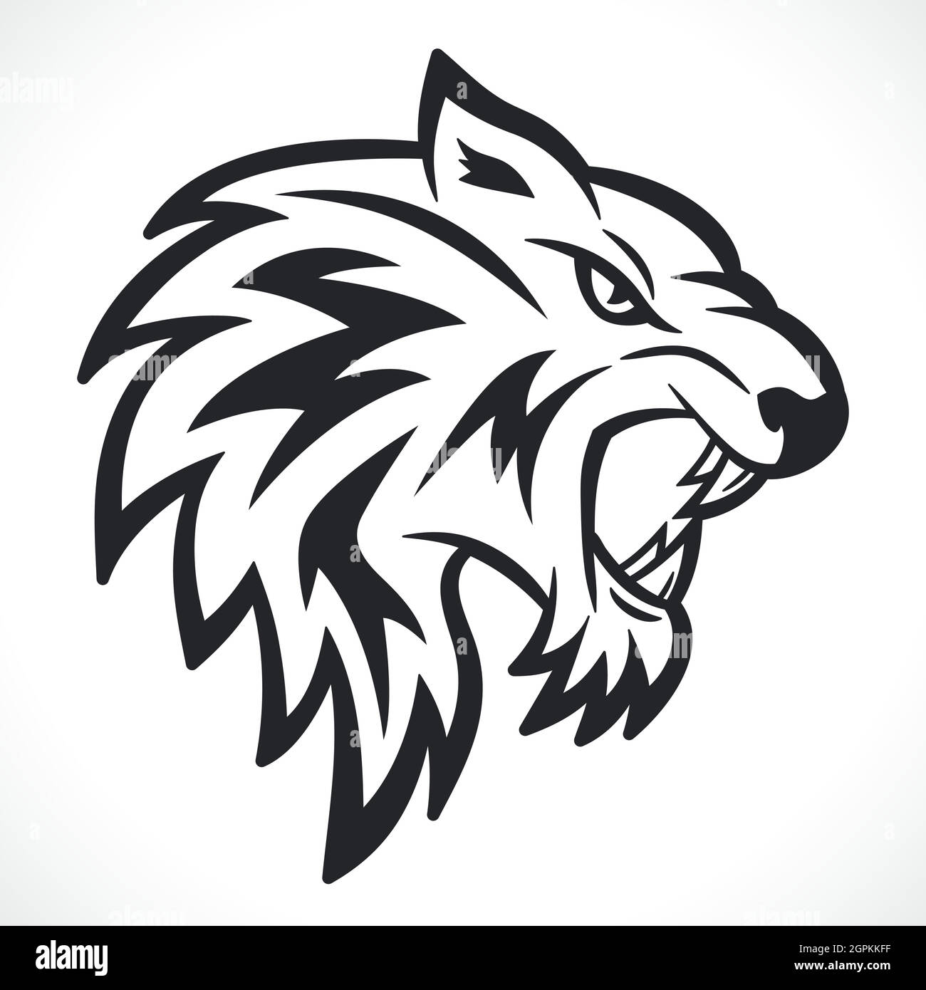 Animals angry tiger drawing head Royalty Free Vector Image