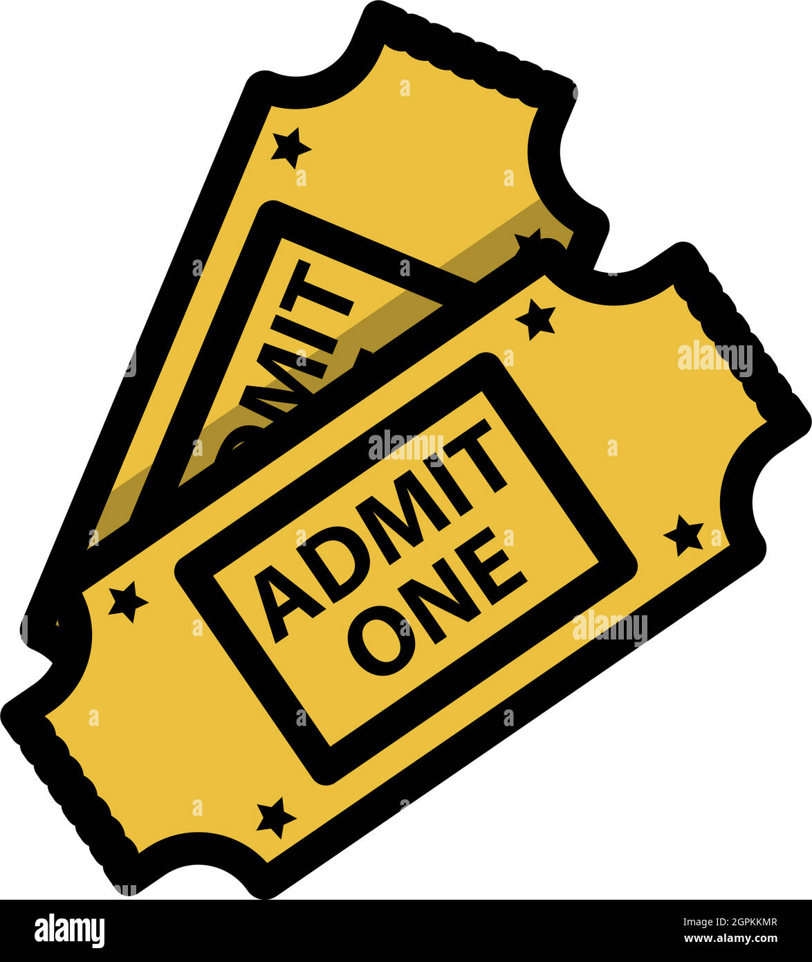 Cinema Tickets Icon Stock Vector