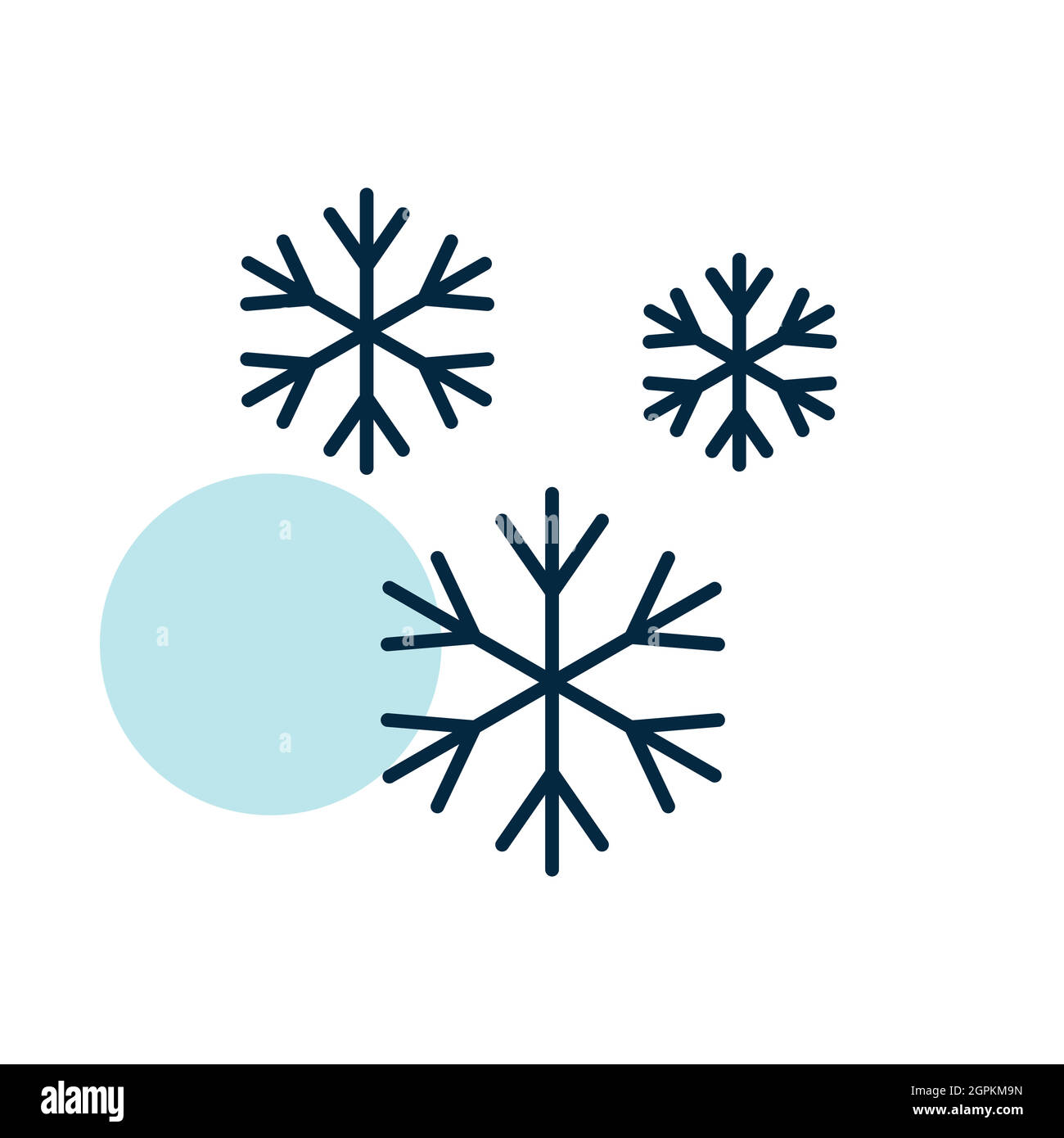 Snowflakes vector isolated flat icon. Weather sign Stock Vector