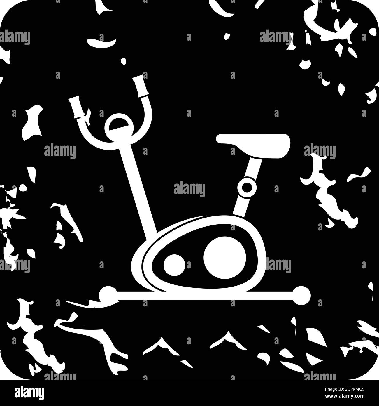 Exercise bicycle icon, grunge style Stock Vector Image & Art - Alamy