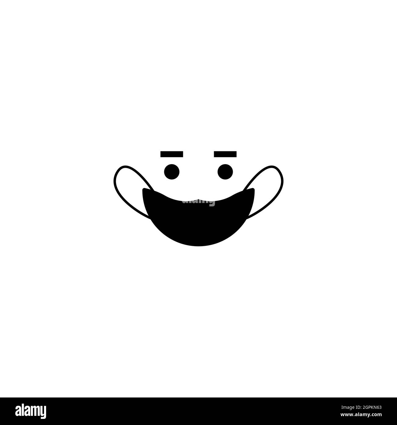 Mask vector icon template design Stock Photo - Alamy