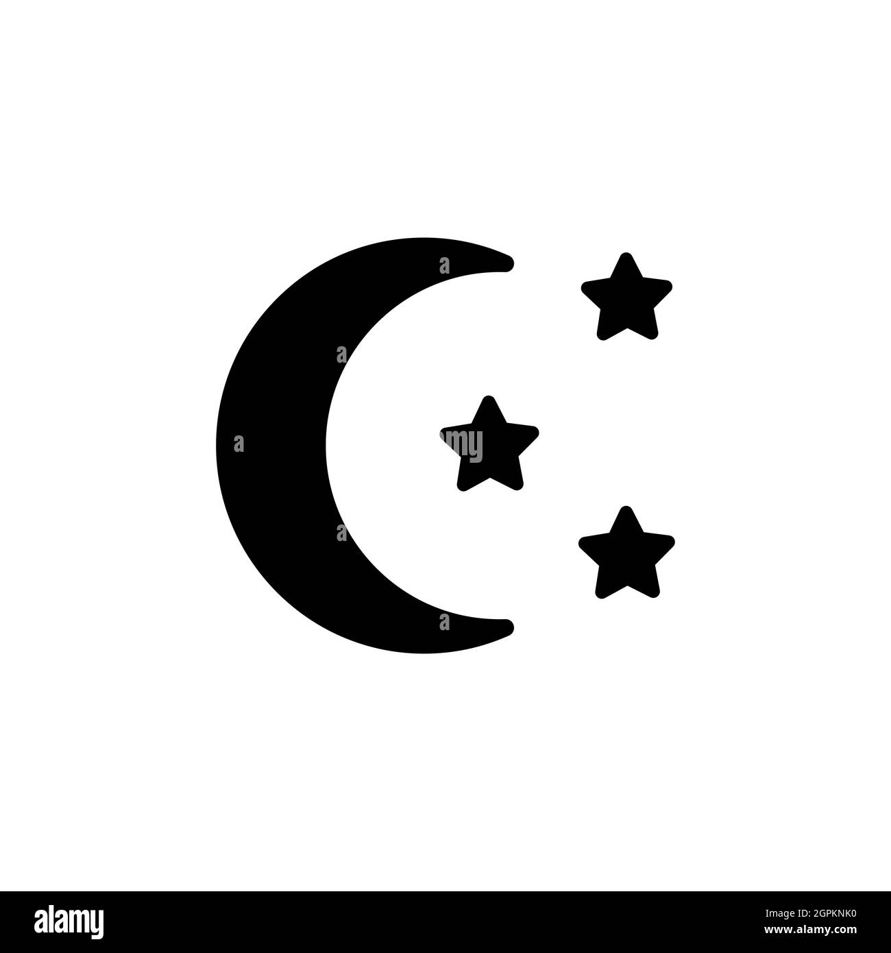 Moon and star vector glyph icon. Camping sign Stock Vector Image & Art