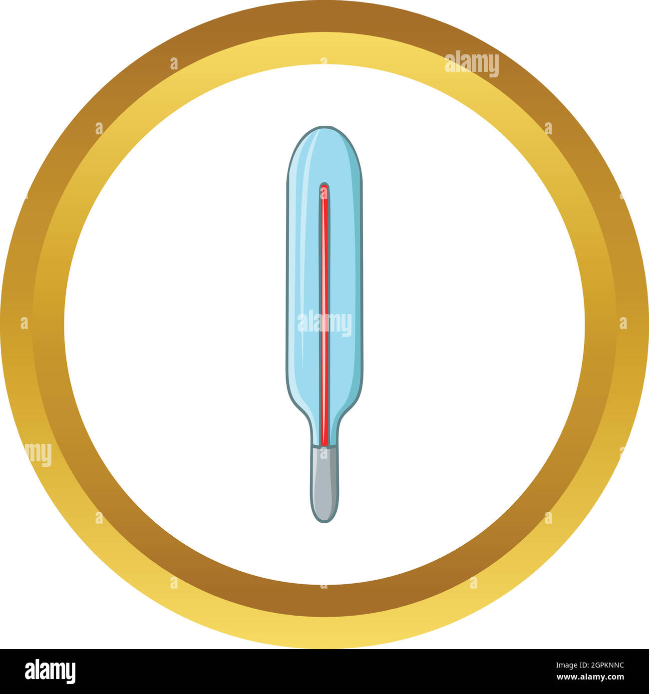 Medical mercury thermometer vector icon Stock Vector