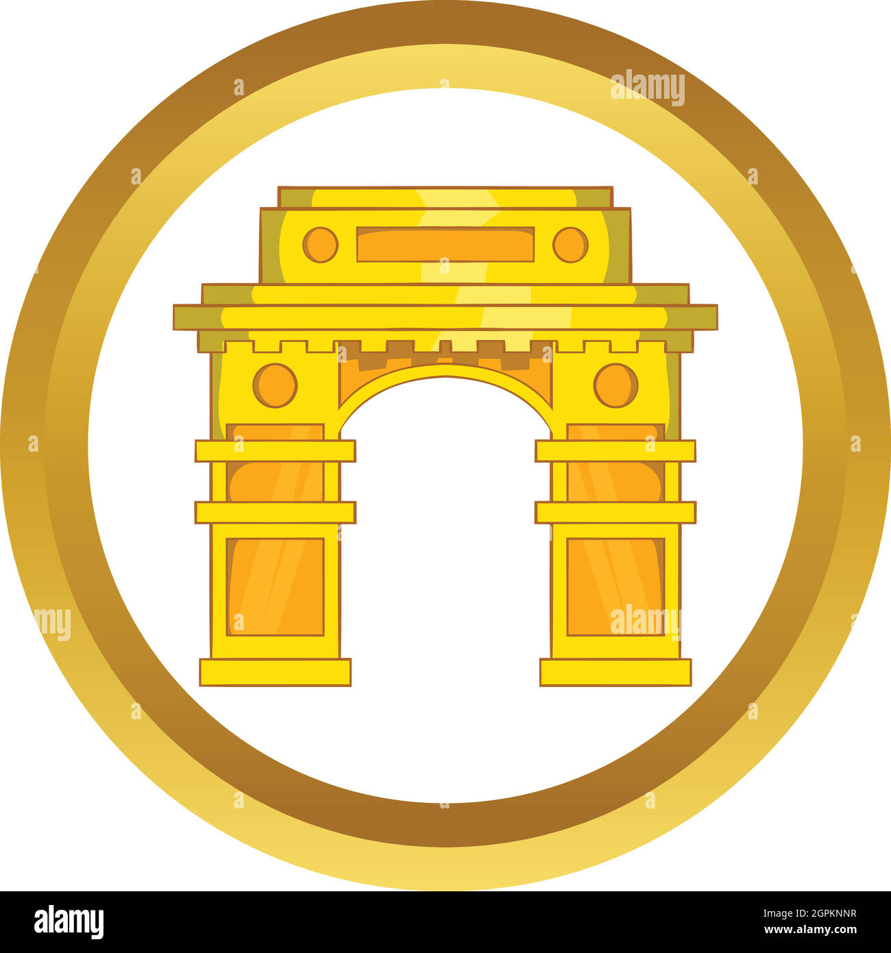 India Gate, New Delhi vector icon Stock Vector