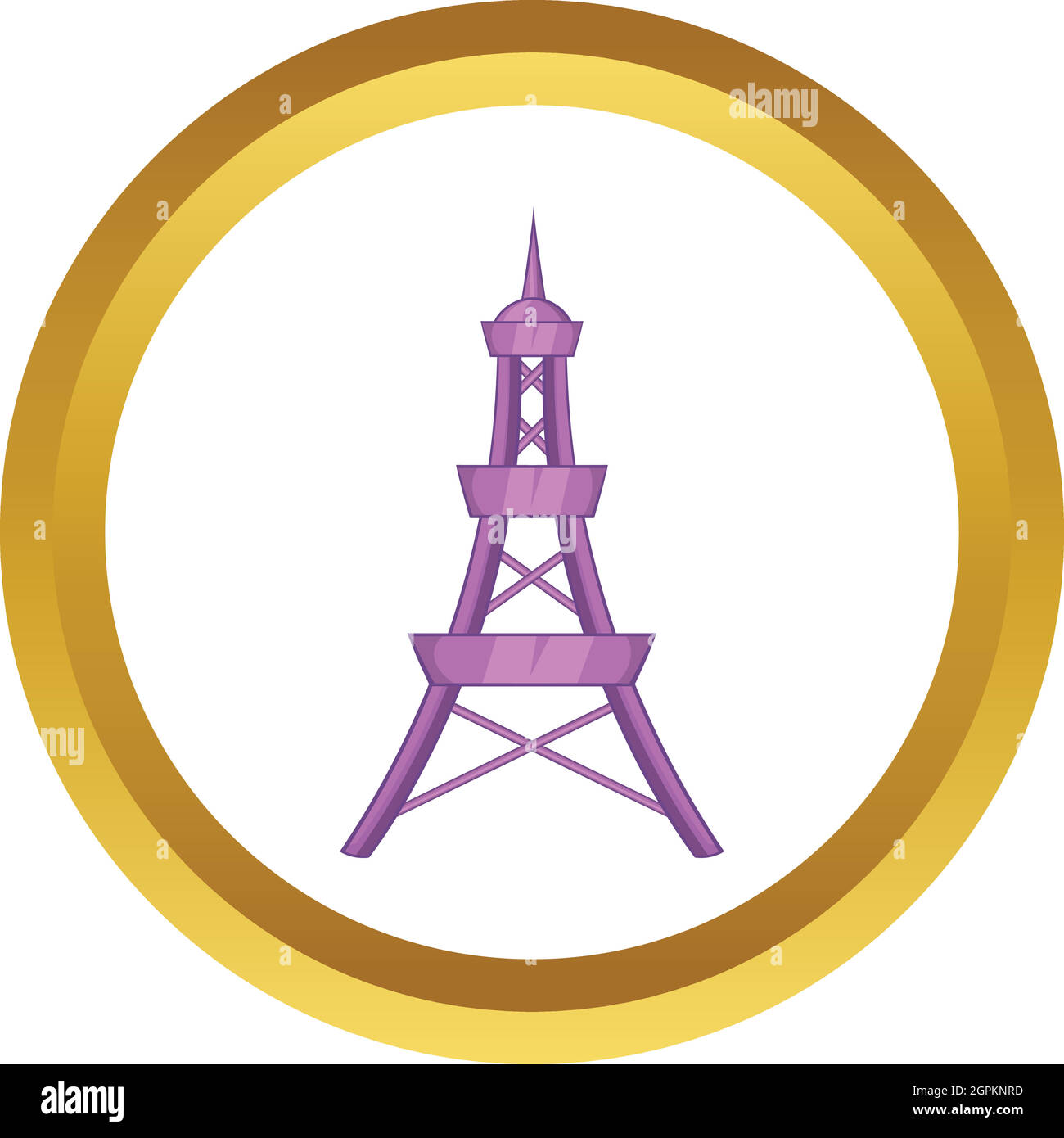 Eiffel Tower vector icon Stock Vector