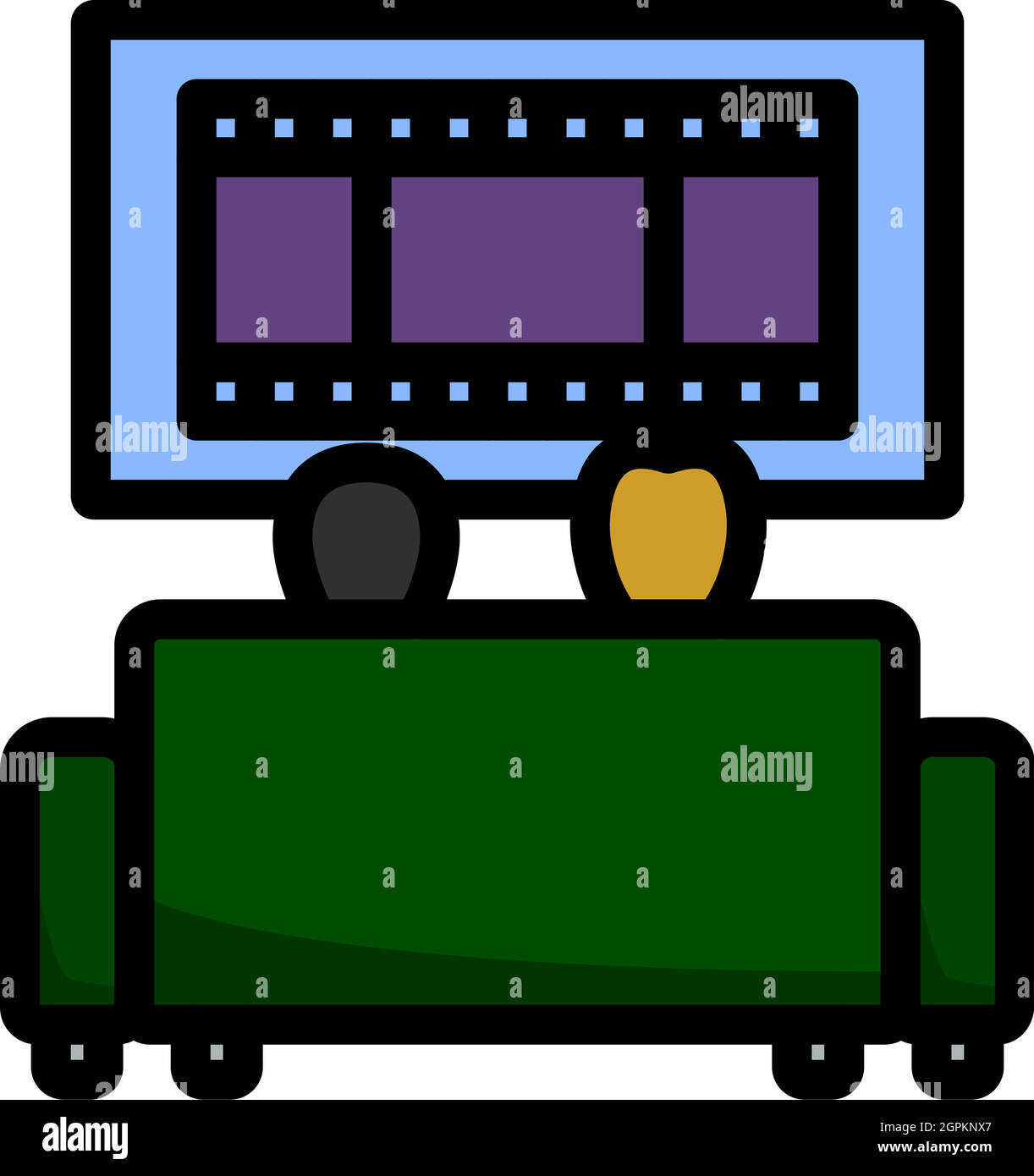 Cinema Sofa Icon Stock Vector