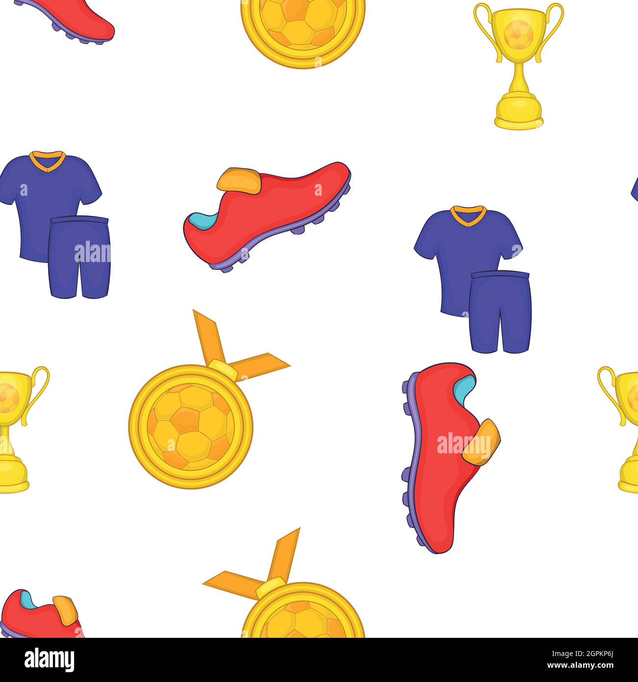 Soccer equipment pattern, cartoon style Stock Vector Image & Art Alamy