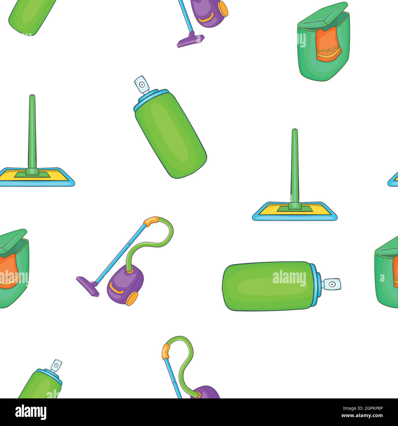 Cleansing pattern, cartoon style Stock Vector