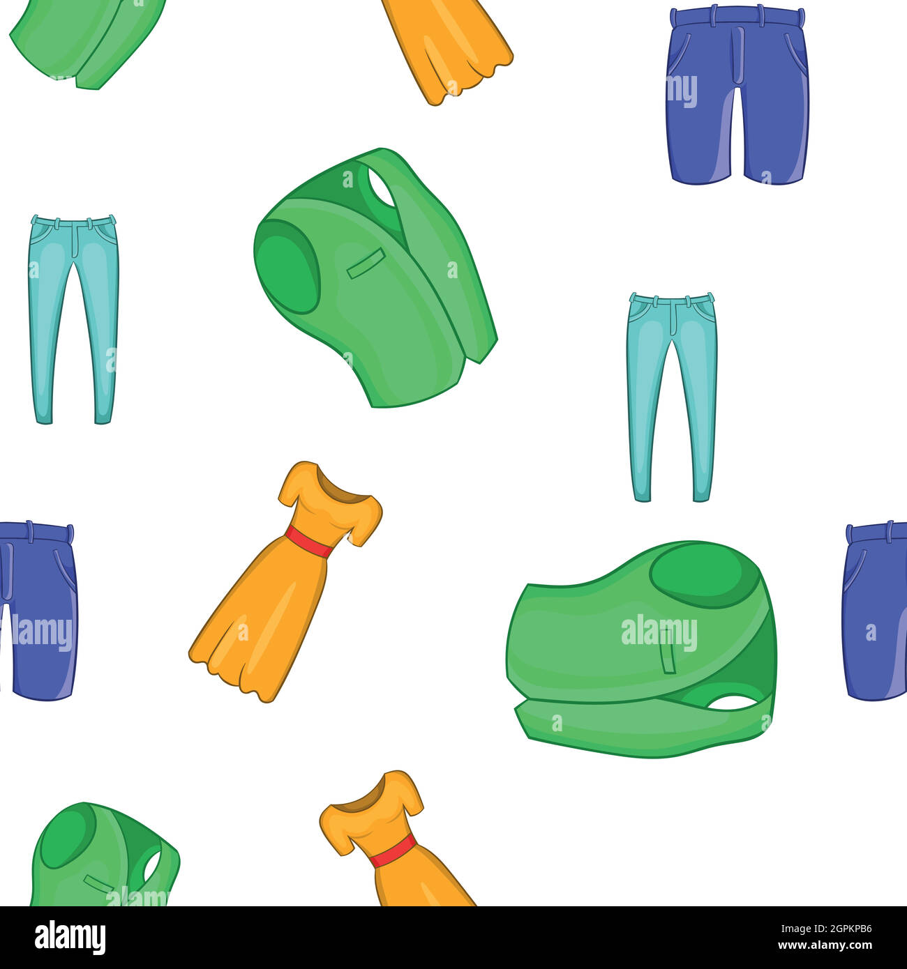 Different clothes pattern, cartoon style Stock Vector Image & Art Alamy