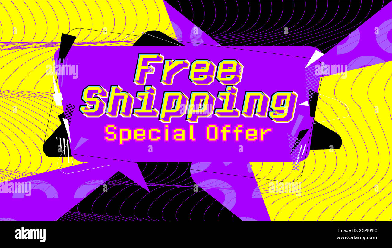 Free Shipping, Special Offer - service banner template design Stock Vector