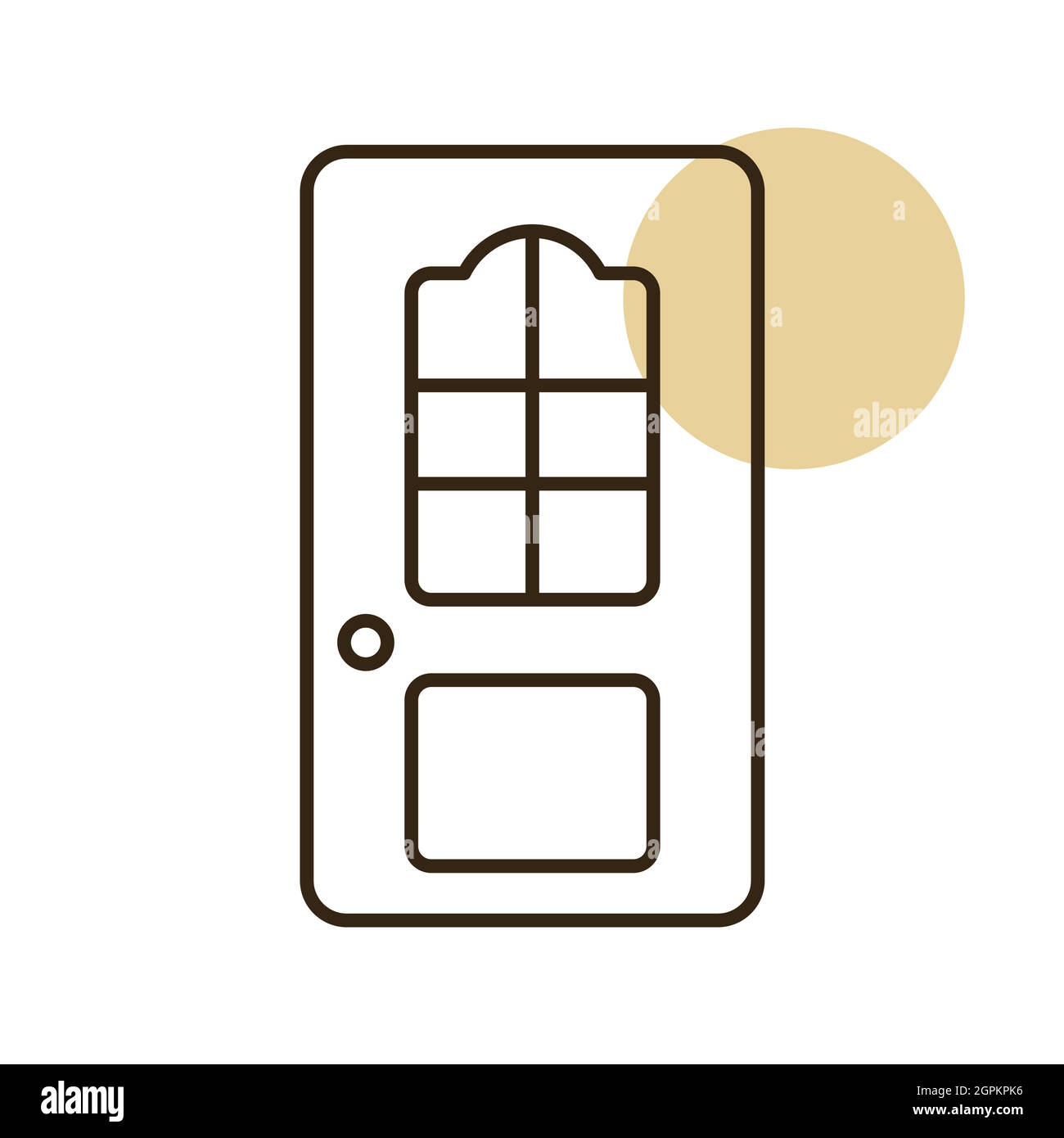 Interroom door vector flat icon. Construction, repair Stock Vector