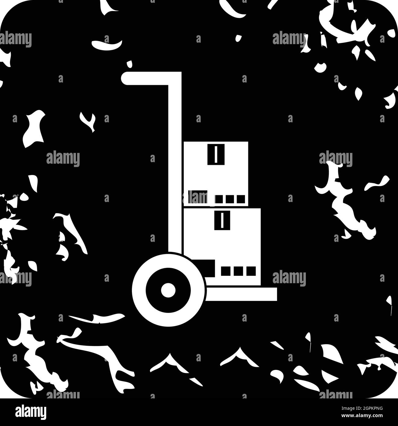 Truck with boxes icon, grunge style Stock Vector Image & Art Alamy