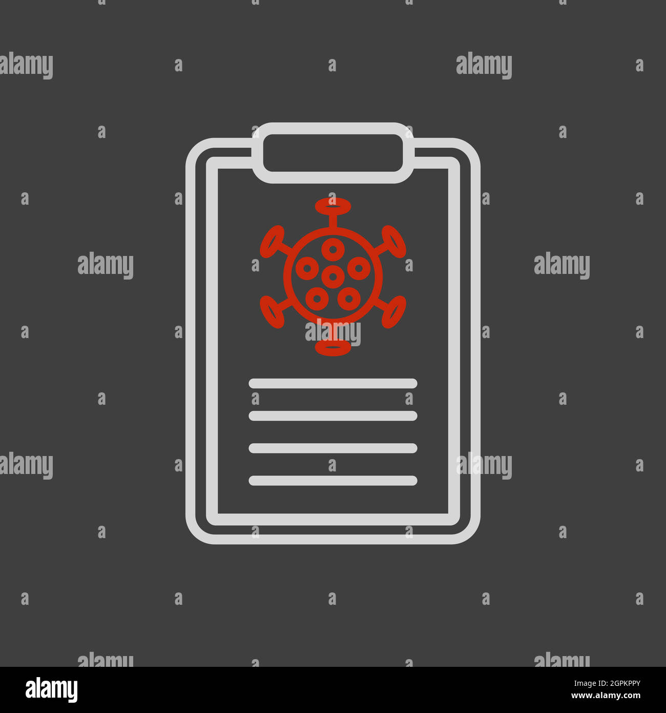Medical test form for new corona virus vector icon Stock Vector
