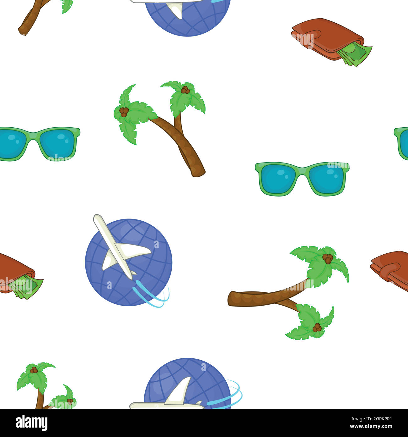Tourism at sea pattern, cartoon style Stock Vector Image & Art - Alamy