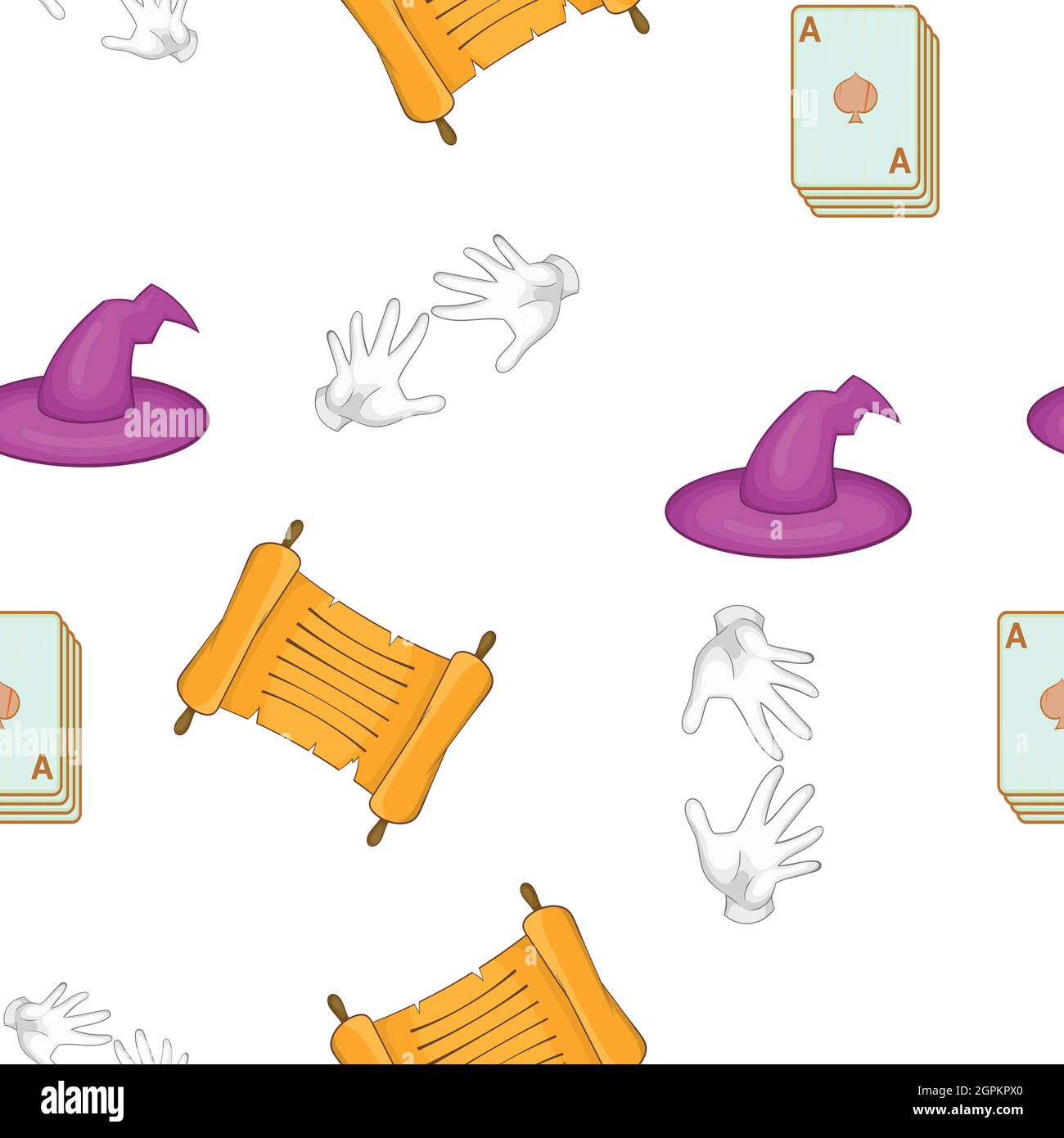 Halloween pattern, cartoon style Stock Vector