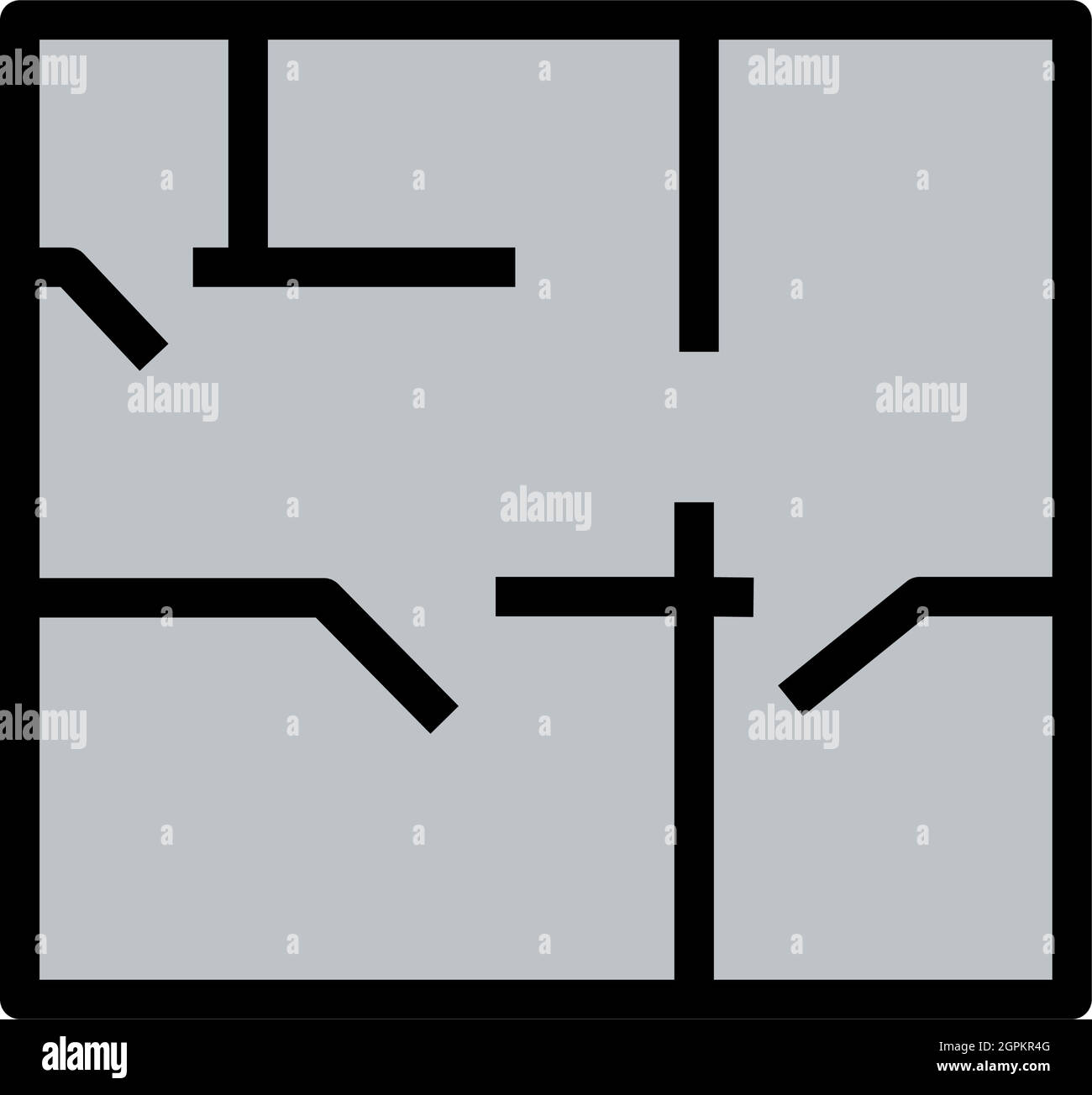 Icon Of Apartment Plan Stock Vector