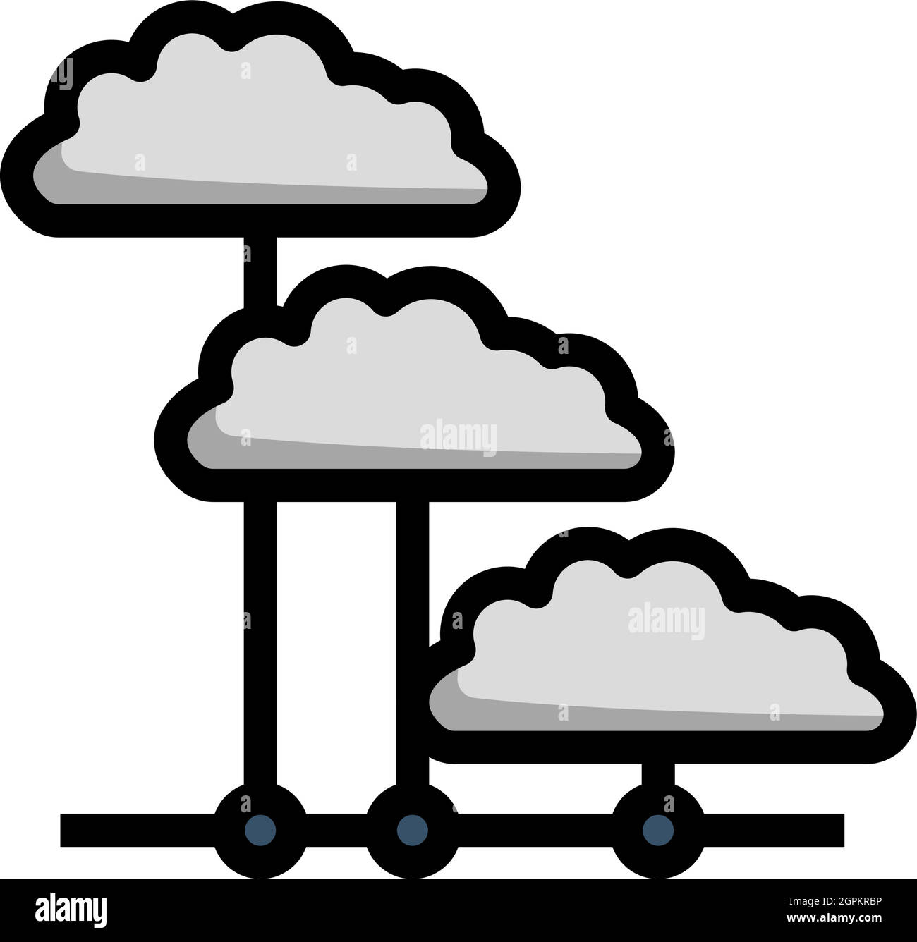 Cloud Network Icon Stock Vector