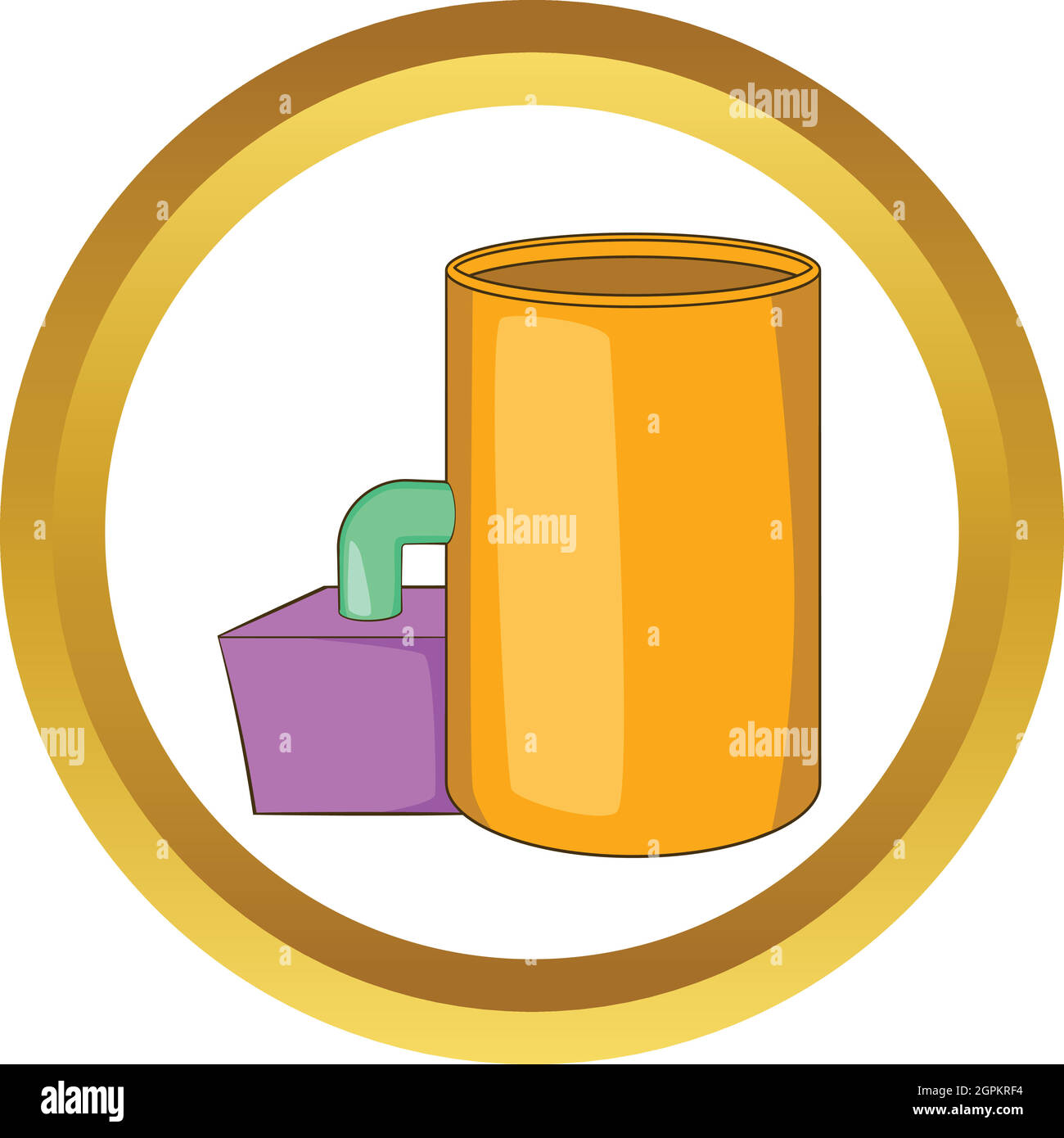 Tank and pipe vector icon Stock Vector